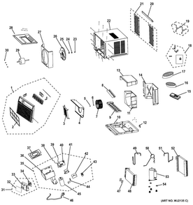 Part Location Diagram of WJ20X20441 GE CAPACITOR CBB65