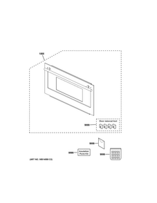 Door Parts Diagram and Parts List for ZSC2201J1SS  General Electric Microwave