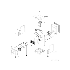 Motor And Chassis Parts Diagram and Parts List for AVVS12DCXWAK1  General Electric Air Conditioner