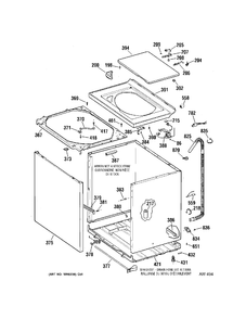 CABINET Diagram and Parts List for 57431D0WW  General Electric Washer