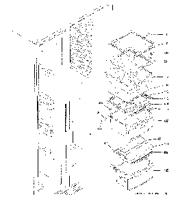 Fresh Food Shelves Diagram and Parts List for GSS23GMKMCES  General Electric Refrigerator