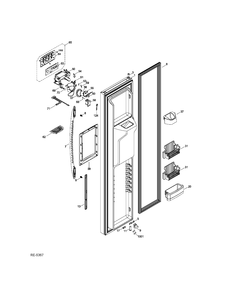 FZ DOOR Diagram and Parts List for PSC23MGTDWW  General Electric Refrigerator
