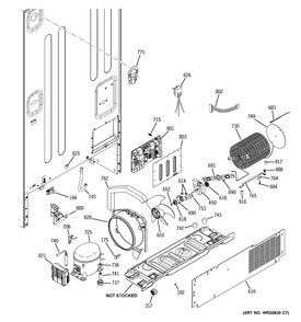 Machine Compartment Diagram and Parts List for CFSP5RKBESS  General Electric Refrigerator