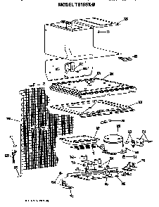 Unit Parts Diagram and Parts List for TB15SKB  General Electric Refrigerator
