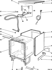 WRAPPER & HOSE Diagram and Parts List for 40418118  General Electric Dishwasher