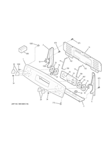 Control Panel Diagram and Parts List for JB250RK2SS  General Electric Range