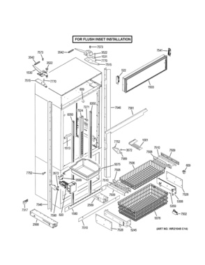 Part Location Diagram of WR29X23876 GE BUCKET ICE