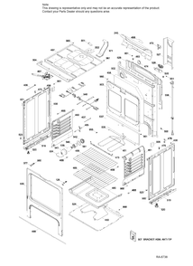BODY PARTS Diagram and Parts List for JCB630SF2SS  General Electric Range
