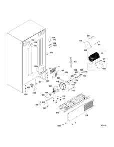 SYSTEM Diagram and Parts List for GSRC3QGZAFBB  General Electric Refrigerator