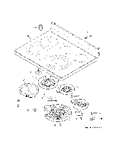 Cooktop Diagram and Parts List for PB930SL5SS  General Electric Range