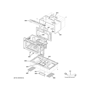 Oven Cavity Parts Diagram and Parts List for PVM9179RY1SS  General Electric Range Hood