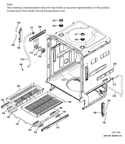 BODY PARTS 2 Diagram and Parts List for ZDT870SIF1II  General Electric Dishwasher