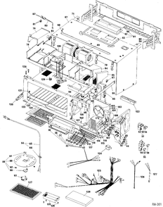 BODY PARTS Diagram and Parts List for HVM132JC01  General Electric Microwave