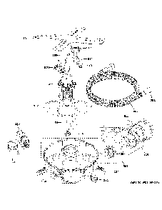Motor, Sump And Filter Assembly Diagram and Parts List for CDT805P2N5S1  General Electric Dishwasher