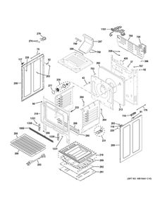 Body Parts Diagram and Parts List for PGB935YP4FS  General Electric Range