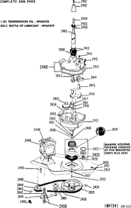 MECHANISM GROUP Diagram and Parts List for LA2600K*119  General Electric Washer