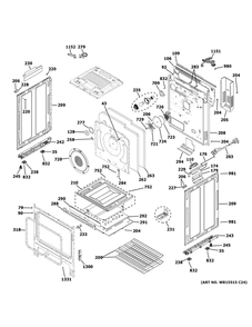 Body Parts Diagram and Parts List for JGS760EP2ES  General Electric Range