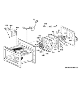 Interior Parts Diagram and Parts List for CSB9120SJ2SS  General Electric Microwave