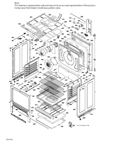 BODY PARTS Diagram and Parts List for JCB840EJ1ES  General Electric Range