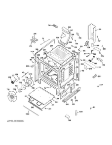 Body Parts Diagram and Parts List for P2B940SEF1SS  General Electric Range