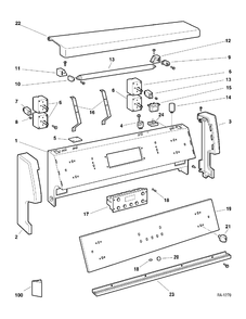 BACKGUARD Diagram and Parts List for GRCR3955ZWW-1  General Electric Range