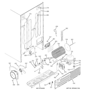 Sealed System & Mother Board Diagram and Parts List for GSHS9NGYCCSS  General Electric Refrigerator