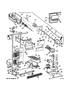 FREEZER SECTION Diagram and Parts List for 39571  General Electric Refrigerator
