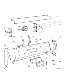 BACKGUARD Diagram and Parts List for 10551-3  General Electric Range