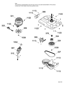 PUMP & DRIVE COMPONENTS Diagram and Parts List for GTW485BMK1WS  General Electric Washer
