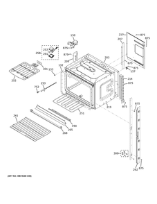 Upper Oven Diagram and Parts List for JKD3000DN4WW  General Electric Wall Oven