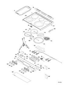 Part Location Diagram of WS01F02121 GE GUARD INSULATION OVEN