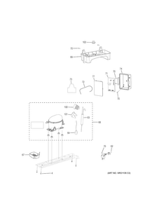 Machine Compartment Diagram and Parts List for GPE12FGKBWW  General Electric Refrigerator
