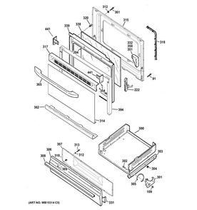 Part Location Diagram of WB10X21809 GE HINGE DOOR
