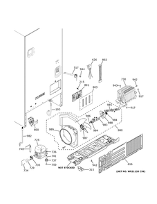 Machine Compartment Diagram and Parts List for GDE21EGKWRWW  General Electric Refrigerator