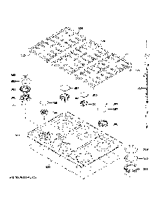 Cooktop Diagram and Parts List for C2Y486P4T1W2  General Electric Range