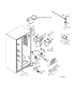 FF SECTION Diagram and Parts List for GSHS9NGYBCSS  General Electric Refrigerator