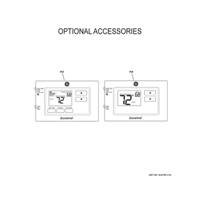 Optional Accessories Diagram and Parts List for AVES09DCXXAK1  General Electric Air Conditioner