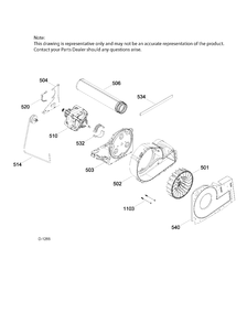 BLOWER & DRIVE ASM Diagram and Parts List for GTD42EAAJ2WW  General Electric Dryer