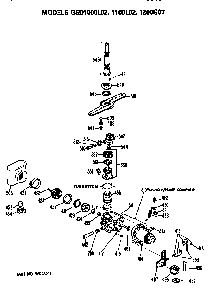 Motor/pump Diagram and Parts List for GSD1000L02  General Electric Dishwasher
