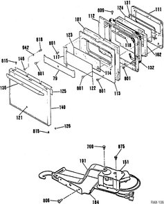 Part Location Diagram of WB55M441 GE NO LONGER AVAILABLE