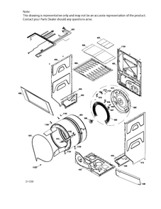 CABINET & DRUM DRYER Diagram and Parts List for GUAN275ED1WW  General Electric Dryer