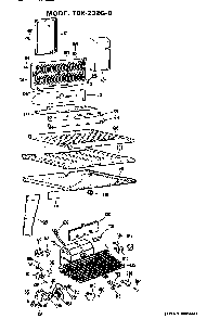 Unit Parts Diagram and Parts List for TBX23ZGB  General Electric Refrigerator