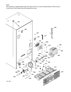 SEALED SYSTEM & MOTHERBOARD Diagram and Parts List for PNE21KGKBKWW  General Electric Refrigerator