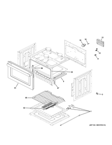 Body Parts Diagram and Parts List for PLD617EW1SB  General Electric Range