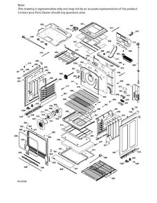 BODY PARTS Diagram and Parts List for PCS940SF2SS  General Electric Range
