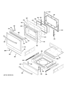 Door And Drawer Parts Diagram and Parts List for JGS760EEL1ES  General Electric Range