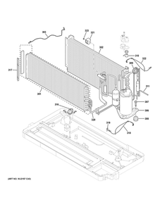 Sealed System Diagram and Parts List for AZ65H12EACW2  General Electric Air Conditioner