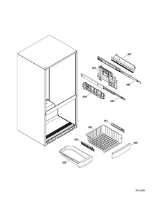 FZ BASKETS Diagram and Parts List for GNR22DGEAFWW  General Electric Refrigerator