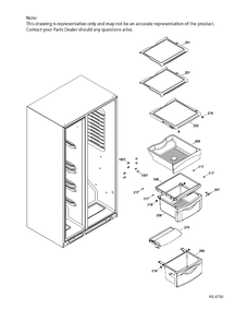 FF SHELVES Diagram and Parts List for GSRL3KLXHFLB  General Electric Refrigerator