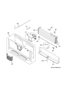Freezer Section Diagram and Parts List for ZWE23PSNBSS  General Electric Refrigerator
